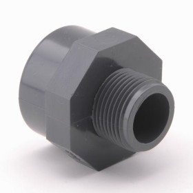 AQUAPLASTIK PVC-UH Spojka redukovaná vnější 1" x vnitřní závit 5/4"