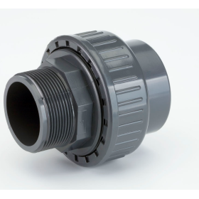 AQUAPLASTIK PVC-U Přechodové šroubení s vnějším závitem 40 x 5/4"