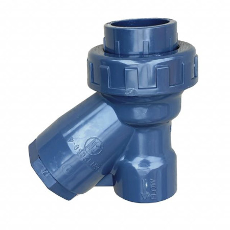 AQUAPLASTIK PVC-U zpětný ventil Y s koulí, na lepení, EPDM, PN10 d50