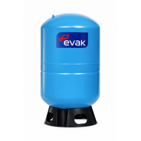 EVAK PUMPS SPTB 100 - Vertikální membránová nádoba 100 litrů s podstavcem, 10 BAR, 90°C, G1"
